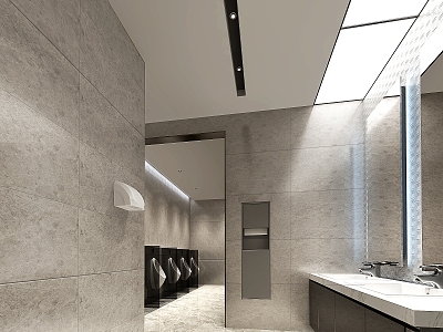 Style Office Building Public Toilet model