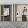 Modern Daojing Desk Simple Entrance Background Daojing Desk 3d model
