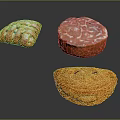 Delicious Assorted Baked Pastries With Icing And Colorful Toppings On Dark Background