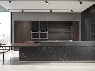 Modern Kitchen Simple Home 3d model
