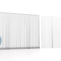 Sheer White Curtains With Two Different Transparencies And Light Filtering Design 3d model