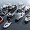 A Variety of Luxury Yachts with Unique Designs on Water