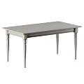 Elegant Black Solid Wooden Dining Table With Retro Turned Legs For Home Dining Space