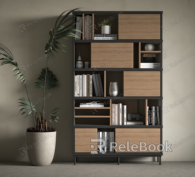 Modern bookcase bookcase combination model