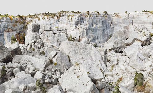 Modern Rock Stone Rock Ground Natural Landscape Granite 3d model