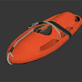 Orange Rescue Floatation Device with Black Straps for Water Safety and Swimming