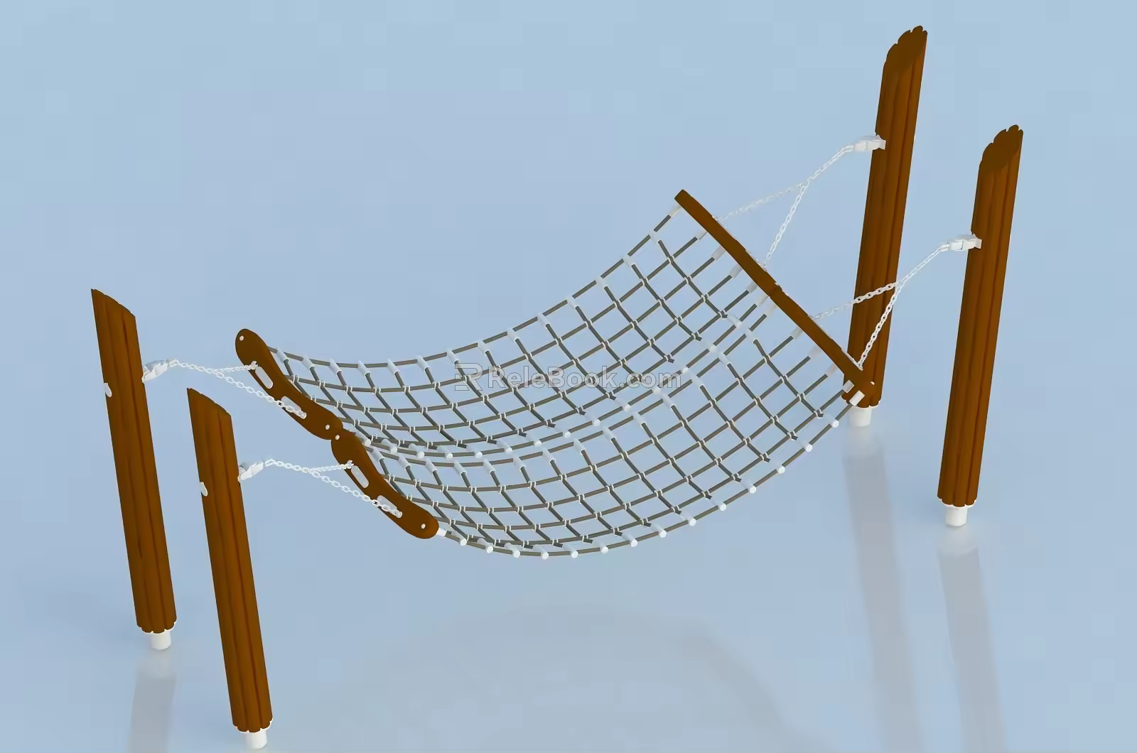 Hammock net bed hanging couch hanging bed cradle 3d model
