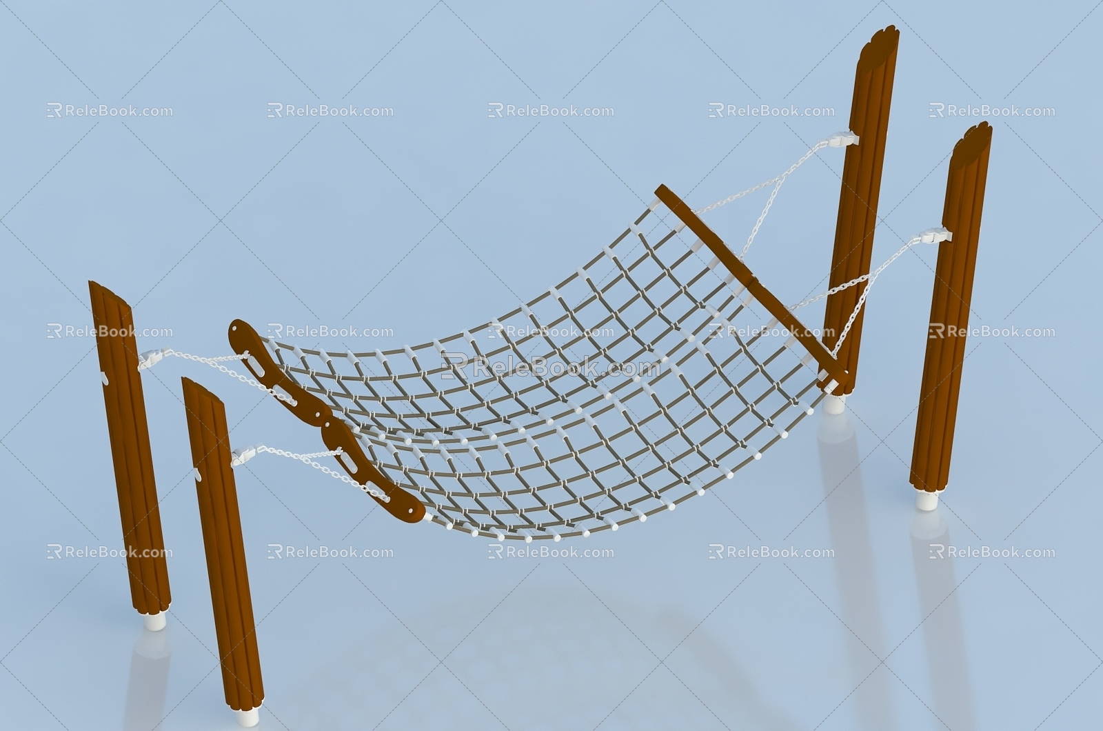 Hammock net bed hanging couch hanging bed cradle 3d model