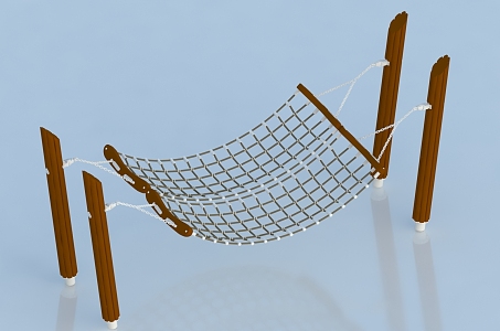 Hammock net bed hanging couch hanging bed cradle 3d model