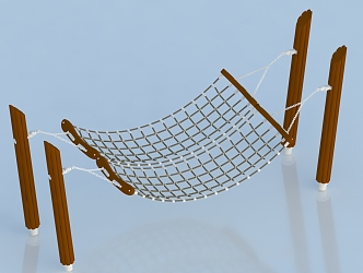 Hammock net bed hanging couch hanging bed cradle 3d model