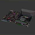integrated circuit board circuit board integrated circuit integrated circuit integrated block electronic board electronic component electronic part chip 3d model