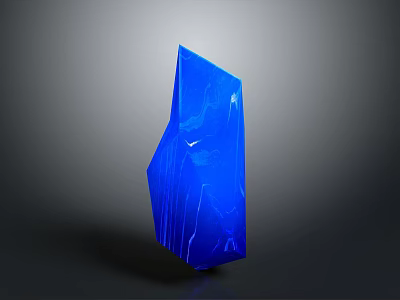 Modern Transparent Blue Decorative Sculpture With Irregular Shape And Smooth Surface 3d model