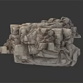 Modern Decorative Gray Rock with Irregular Shape and Rough Surface in Interior