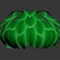 Vibrant Green Spherical Plant With Layered Leaves And Shiny Reflective Surface