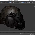 Gas Mask Gas Mask Biochemical Mask Helmet Science Fiction Helmet Flying Helmet Low Face Number Low Mold Simple Mold Movie Level Realistic 3d model