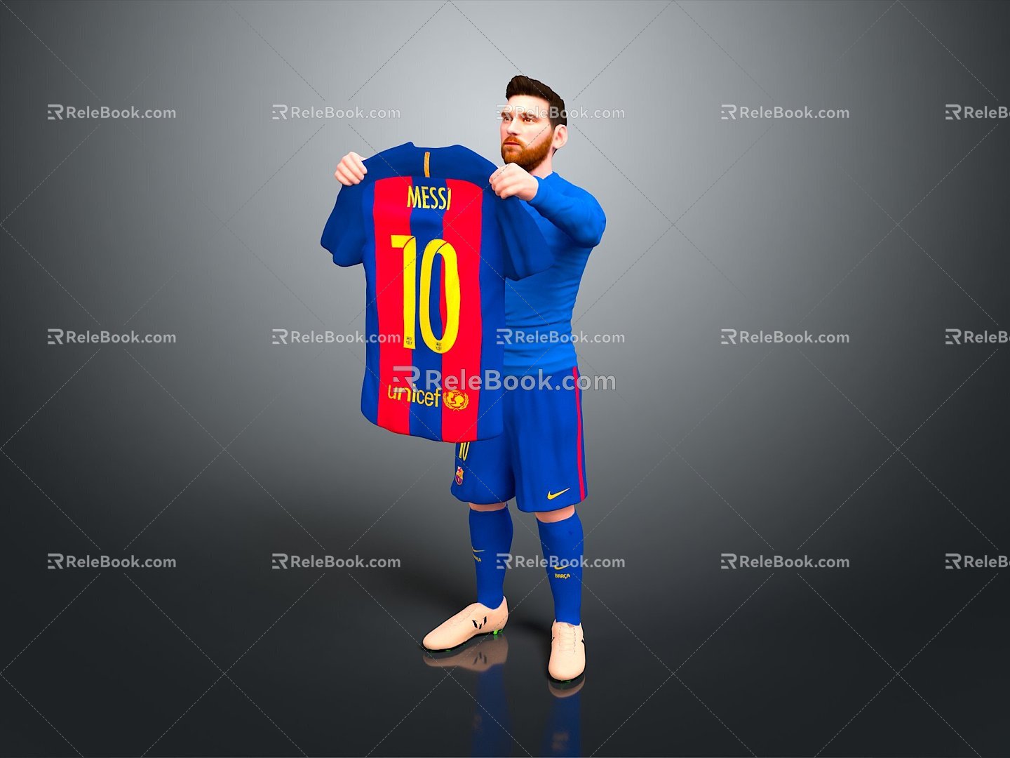 Modern Soccer Star Messi Star Soccer Player 3d model