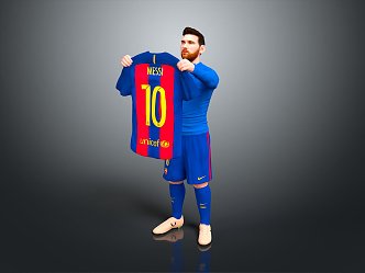 Modern Soccer Star Messi Star Soccer Player 3d model