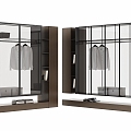 wardrobe cloakroom glass wardrobe 3d model