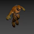 Game Movie Monster Character With Brown Skin Large Horns Sharp Teeth And Muscular Body