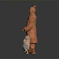 Ancient Sculptures Collection Featuring Detailed Standing Figure Small Spherical Carving And White Head Artifact