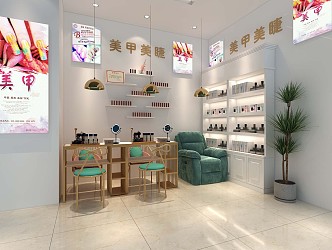 Nail shop 3d model