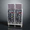 Industrial Control Cabinets With Modular Panels And Indicator Lights Side by Side