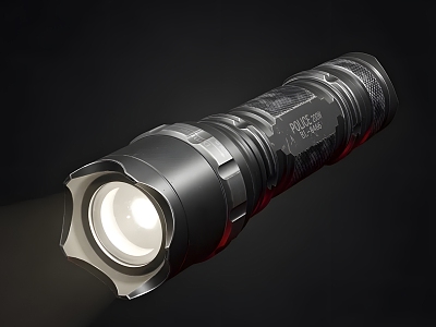 Realistic Flashlight Modern Realistic Flashlight Household Equipment 3d model