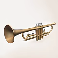 Shiny Brass Trumpet Musical Instrument With Golden Finish And Smooth Design