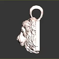 Modern Bear Head Metal Sculpture With Intricate Carving And Square Structure