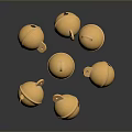 Multiple Round Yellow Decorative Bells As Household Items For Home Decoration