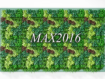 Lush Green Plant Wall With Diverse Foliage And Decorative Design For Interiors 3d model