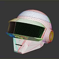 Advanced Weapon Helmet With Metallic Silver Reflective Surface And Visor