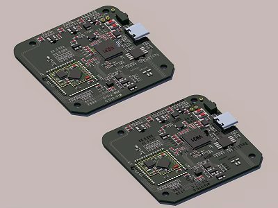 High Precision Printed Circuit Boards For Hardware Tools 3d model
