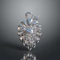 Silver Lion Head Pendant Fashionable Jewelry Accessory With Detailed Design For Clothing
