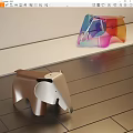 Elephant Shaped Adorable Kids Chair with Brown White and Colorful Design for Indoor Wooden Floor