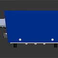 Blue Digital Control Device With Red Button Gray Knob And LED Digital