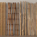 Natural Bamboo Poles In Various Lengths And Sizes For Decorative And Craft Use