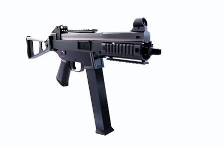 modern submachine gun 3d model