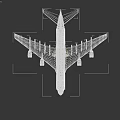 KLM Blue And White Passenger Airplane With Four Engines Modern Design