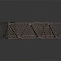Detailed Architectural Metal Arched Bridge Models With Grid Pattern Design Elements