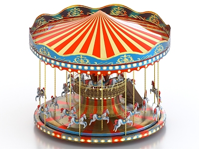 Carousel Amusement Park Rides 3d model