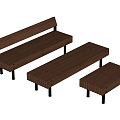 mmcite outdoor bench landscape seat landscape bench park public bench woody series solid wood landscape bench 3d model