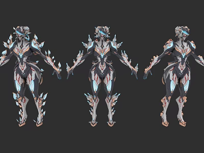 Detailed Sci Fi Game And Movie Character With Futuristic Armor And Glowing Accents 3d model