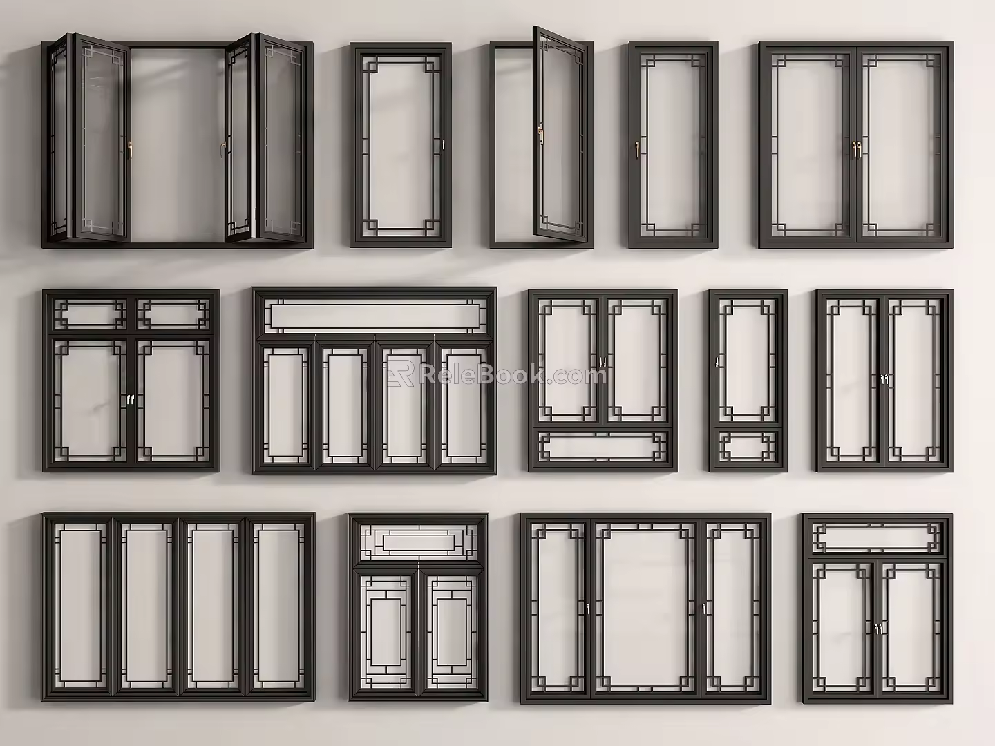 Window Broken Bridge Aluminum Alloy Window Casement Window Retro Window Floor-to-Ceiling Window Sliding Window 3d model