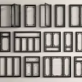 Window Broken Bridge Aluminum Alloy Window Casement Window Retro Window Floor-to-Ceiling Window Sliding Window 3d model