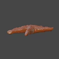 Orange Textured Starfish With Detailed Surface And Marine Life Features