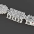 Highly Detailed 3D Sci Fi Spaceship Model With Futuristic Exterior Design