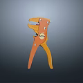 Durable Orange Professional Wire Stripper Tool With Comfortable Grip Handle Design 3d model