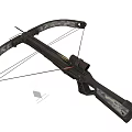 High Quality Tactical Camouflage Crossbow With Scope And Bowstring Structure 3d model