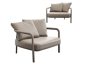 Modern B & B Italia Sofa Chair 3d model